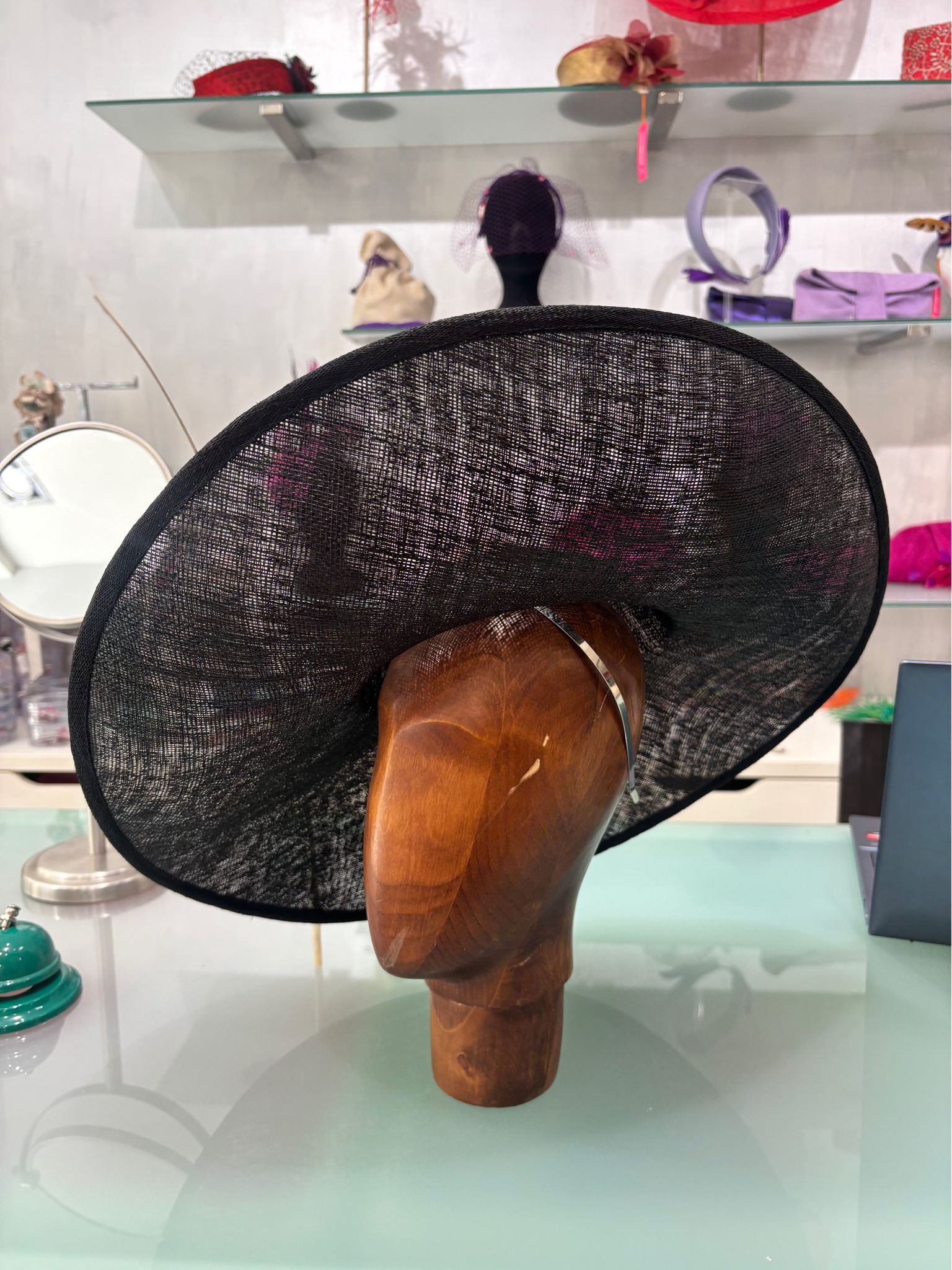 sombrero mujer boda negro