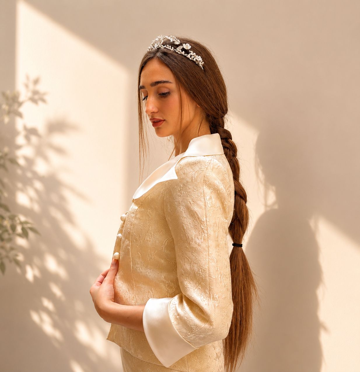 Tocado tiara novia elegante