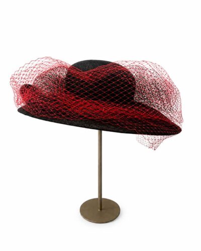 sombrero veiling con ala ancha y velo